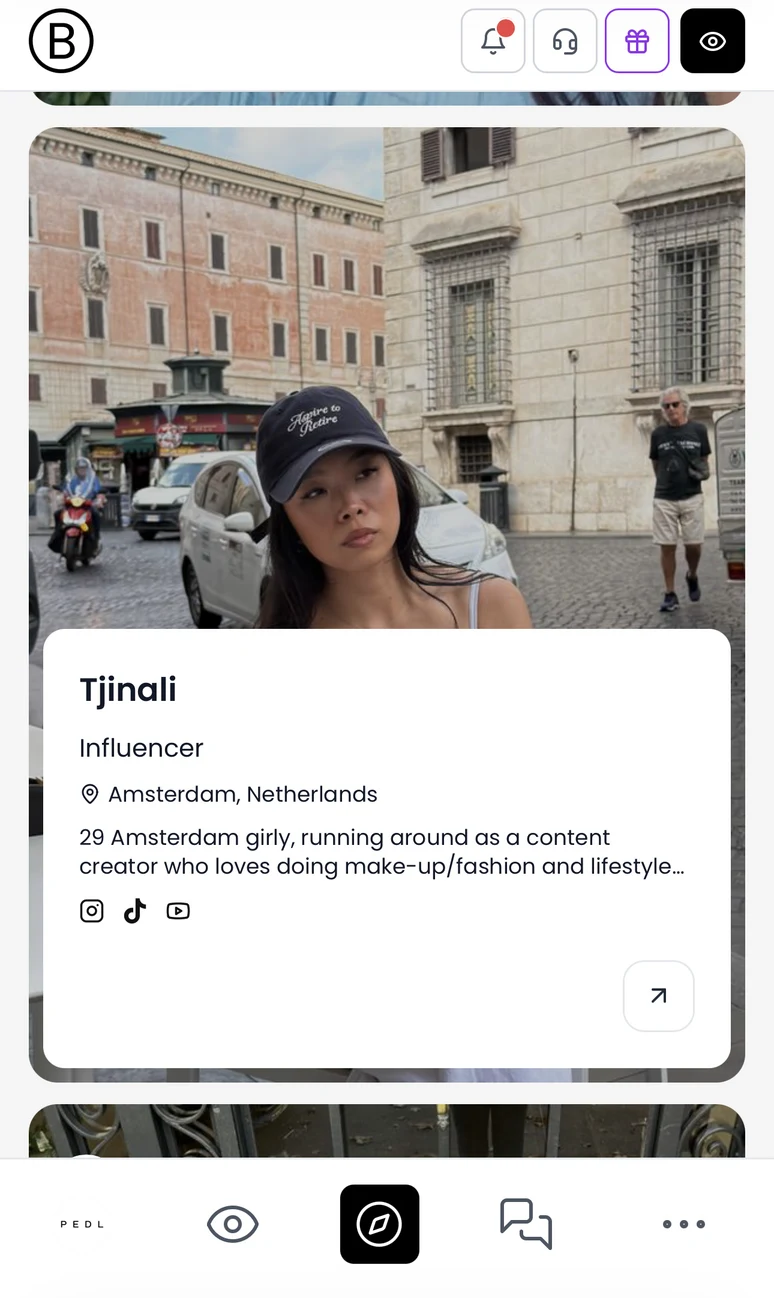 BOOSTIFIED – Skärmen ”Pay Explore” för att upptäcka kreatörer och varumärken