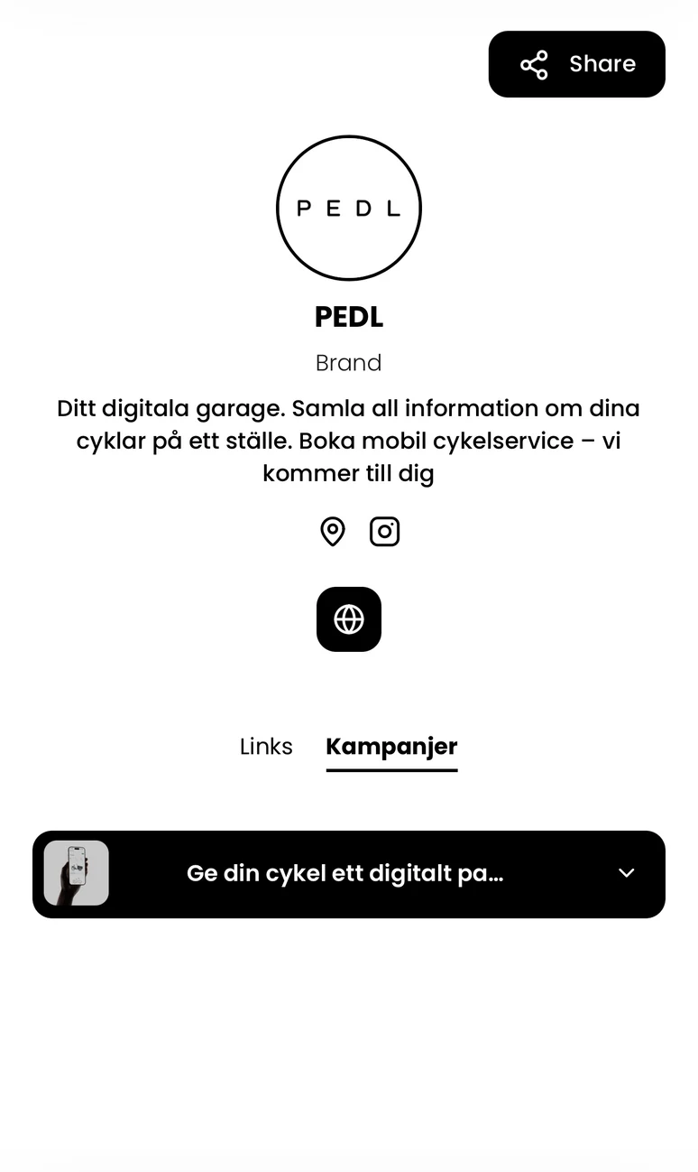 BOOSTIFIED – Betalningssida för offentliga profiler med länkar och kampanjer
